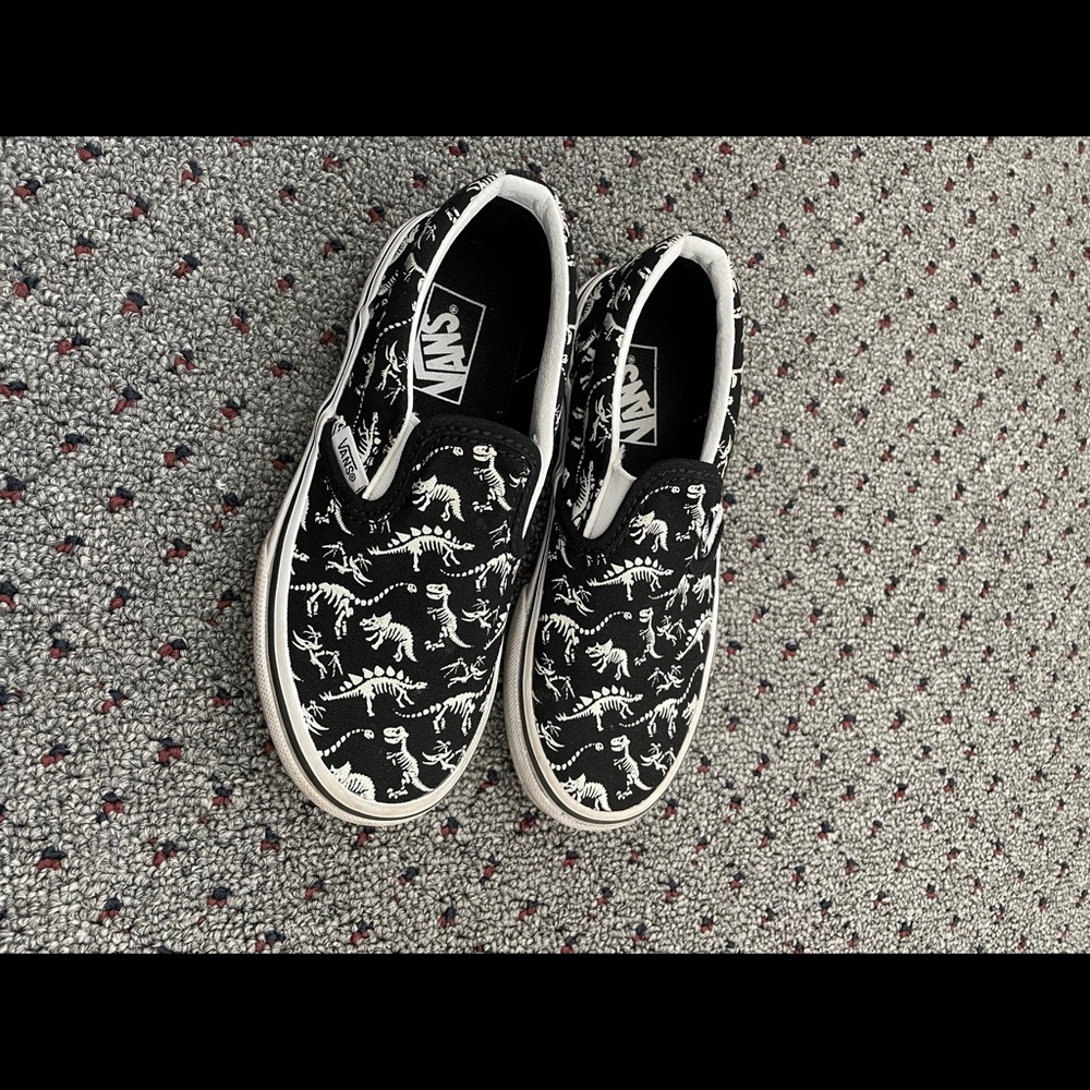 Boys Dino Vans Size 13